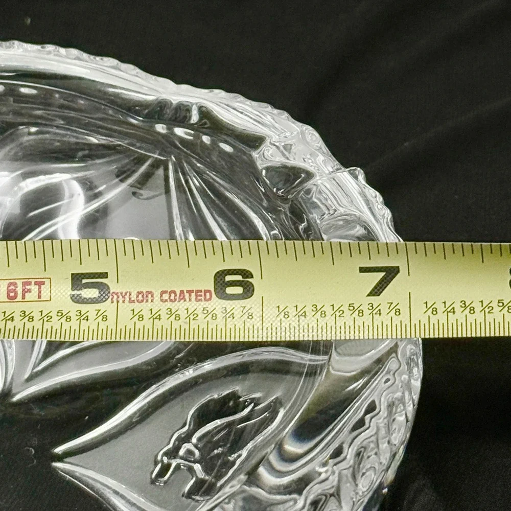 Studio Nova Crystal Ashtray Key Catcher Bowl Bird Daisy Floral Heavy Thick‎ 7